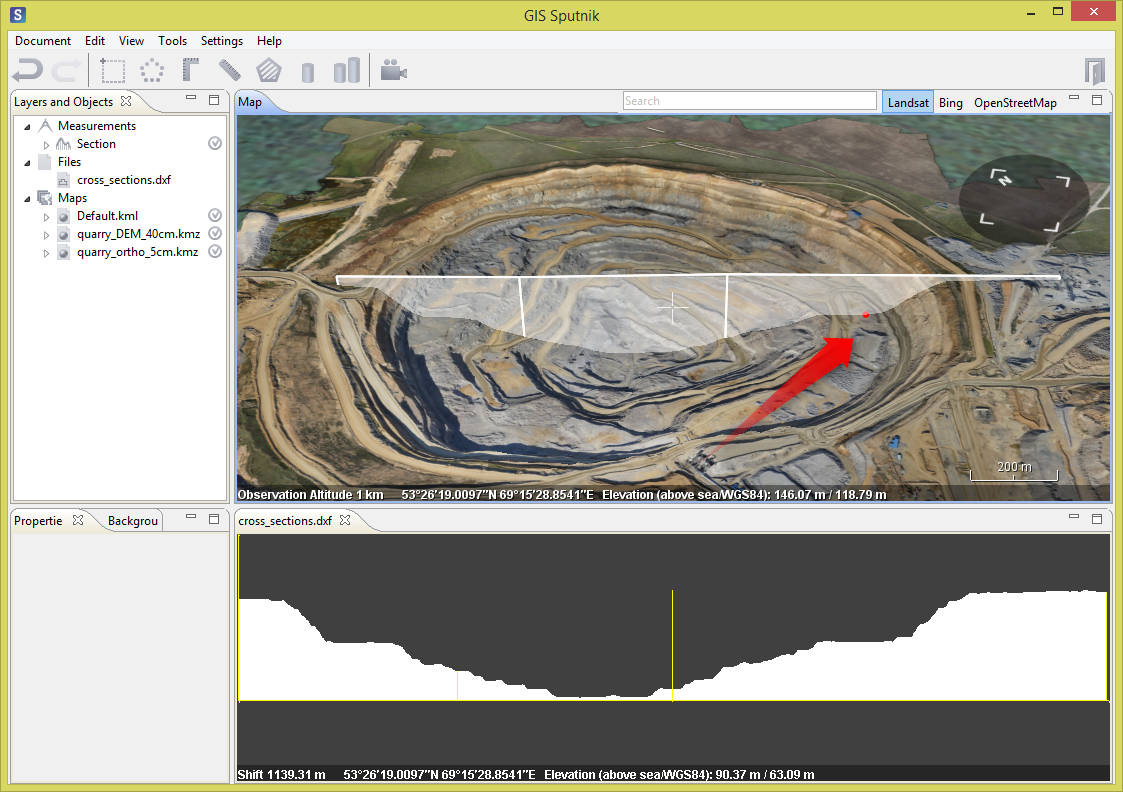 CROSS SECTION TOOL IN SPUTNIK