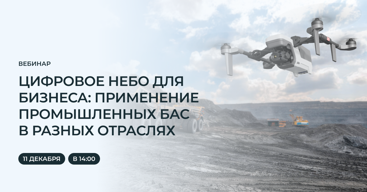 Цифровое небо для бизнеса: применение промышленных БАС в разных отраслях