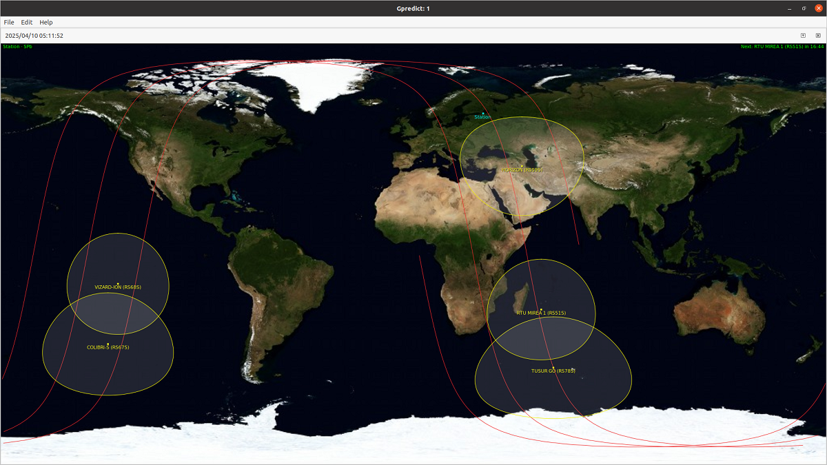 Satellite movement pattern