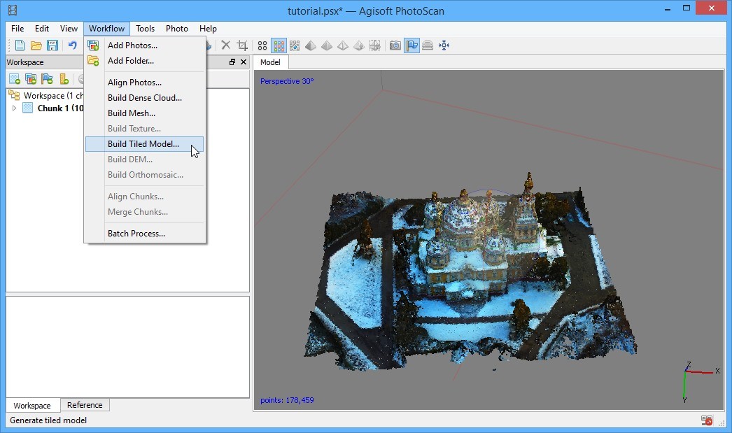Converting video to georeferenced 3D model - step 3