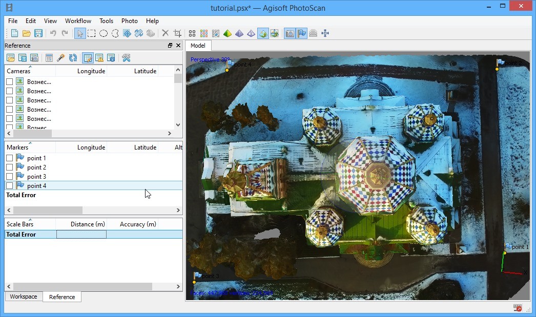 Converting video to georeferenced 3D model - step 4