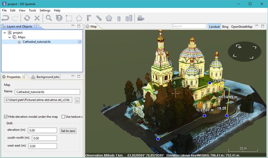 Converting video to georeferenced 3D model - step 4