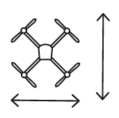 Габаритные размеры коптера