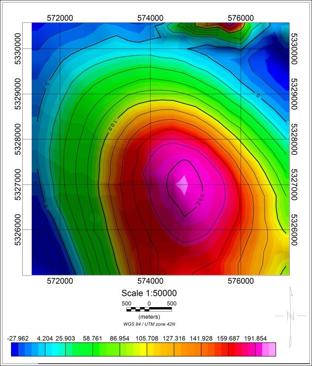 ABnormal magnetic field AN-2, ММС-214 (Survey scale 1:25 000, 1988)